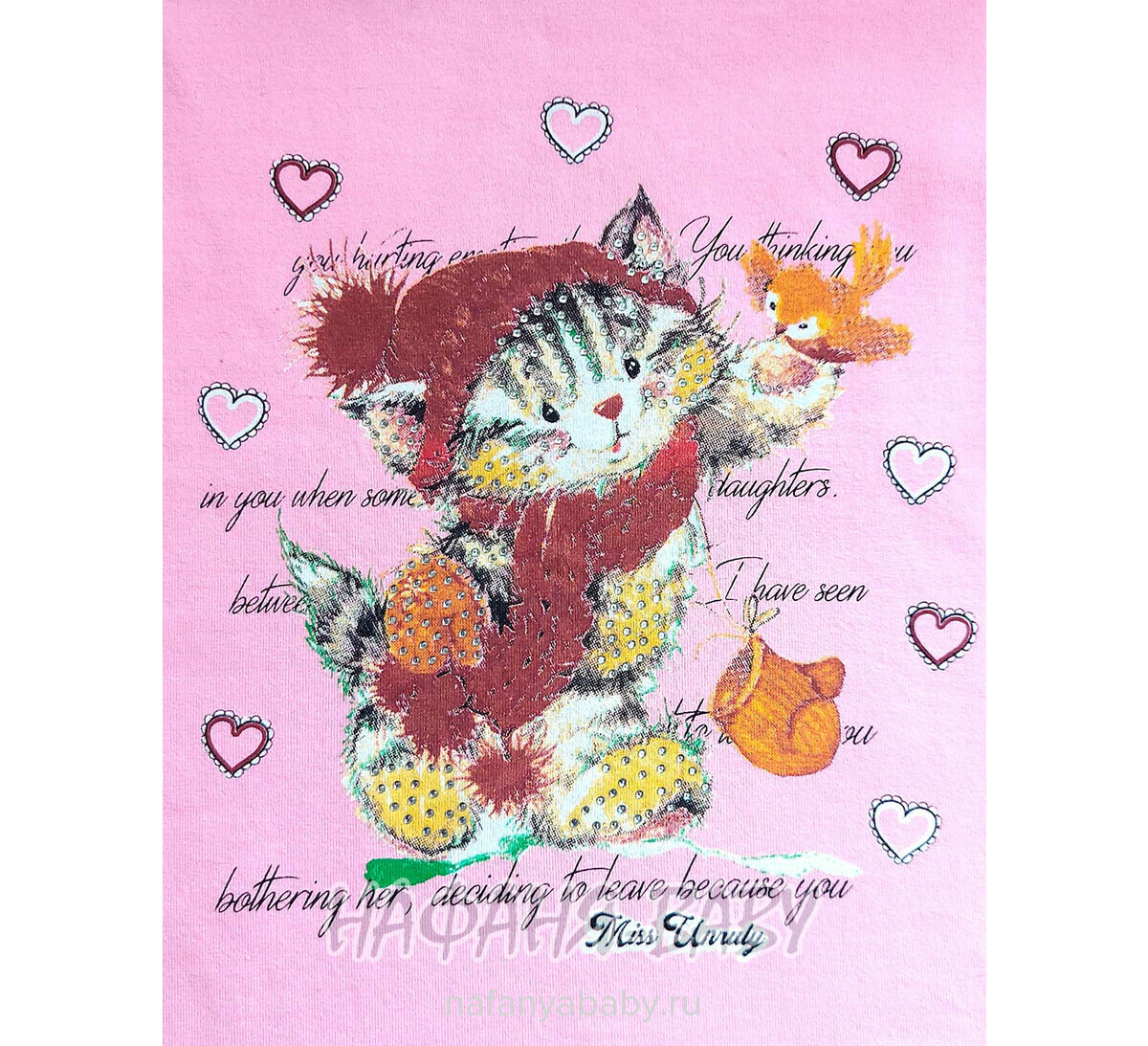 Купить детскую водолазку UNRULY арт: 6717 для девочки 2-5 лет, цвет розовый, оптом Турция