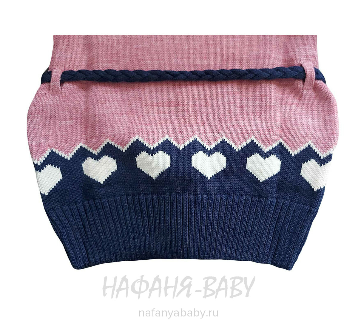 Вязаный джемпер - туника SEREN gul, купить в интернет магазине Нафаня. арт: 7011 цвет чайная роза.