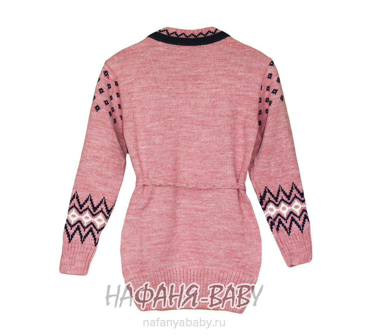 Вязаный джемпер - туника SEREN gul арт: 7031, 5-9 лет, 10-15 лет, цвет чайная роза, оптом Турция