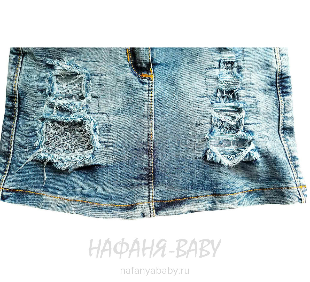 Детская джинсовая юбка ELEYSA (Турция), арт: 7045, 5-6 лет, цвет голубой | Купить в интернет-магазине Нафаня