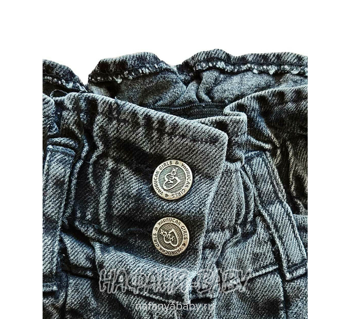 Джинсы YAVRUCAK Jeans арт: 7205 для девочки от 2 до 6 лет, цвет черный, оптом Турция