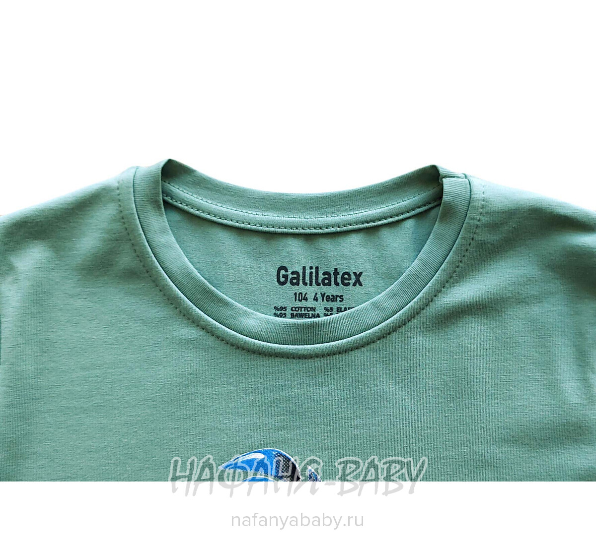 Детская футболка Galilatex арт. 7215, 1-4 года, цвет дымчато-зеленый хаки, оптом Турция