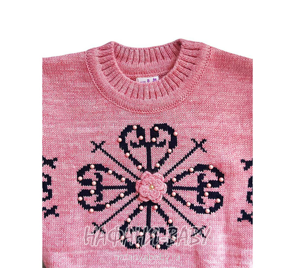 Джемпер - туника для девочки SEREN gul арт: 739, 5-9 лет, цвет чайная роза, оптом Турция