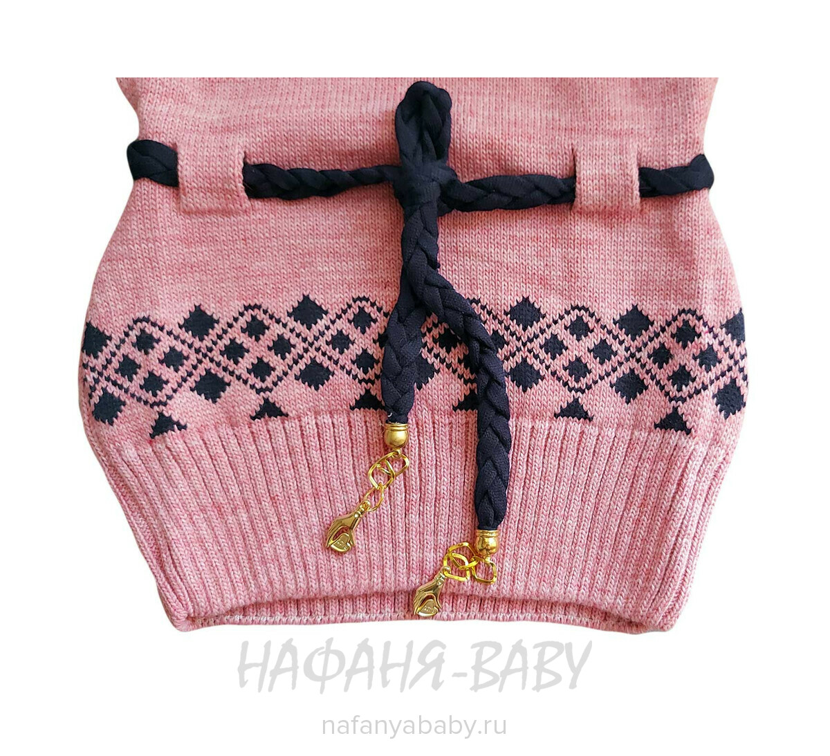 Джемпер - туника для девочки SEREN gul арт: 739, 5-9 лет, цвет чайная роза, оптом Турция