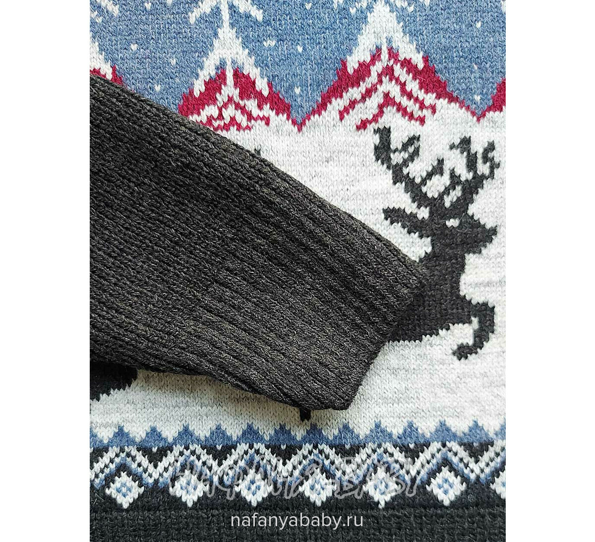 Вязаный джемпер CORPORALS, купить в интернет магазине Нафаня. арт: 7575 цвет темно-серый с синим.