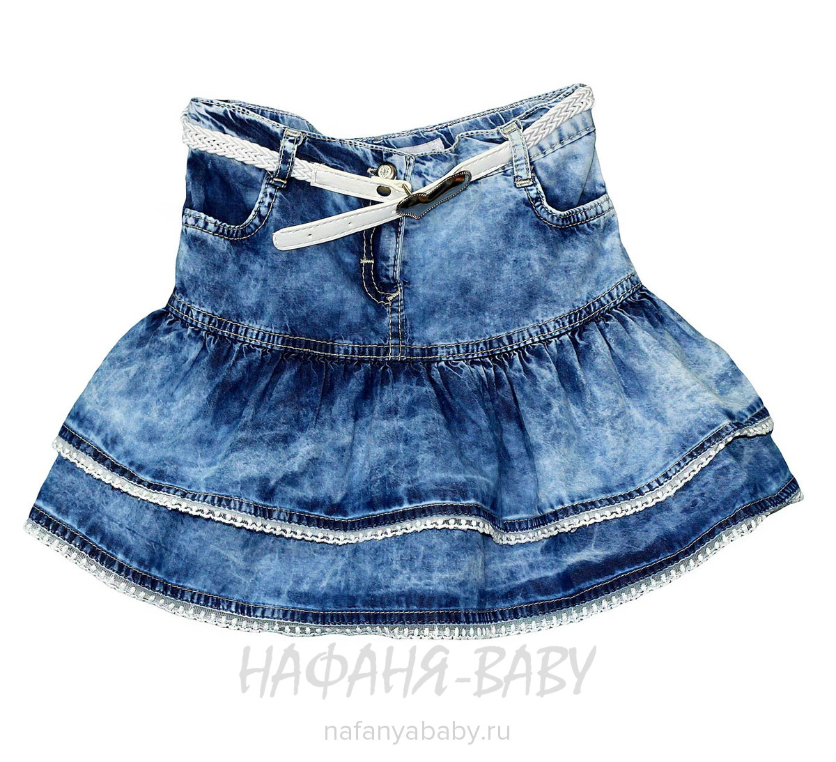 Детская джинсовая юбка SANI арт: 9134, 5-9 лет, 1-4 года, цвет синий, оптом Турция