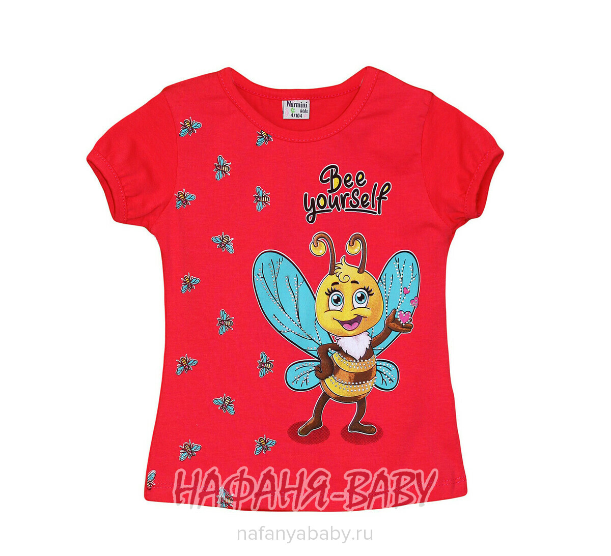 Детская футболка NARMINI, купить в интернет магазине Нафаня. арт: 7601, цвет коралловый