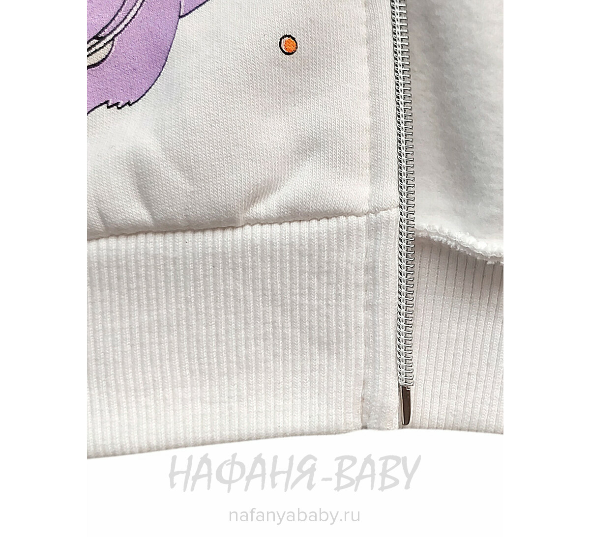 Теплая толстовка с капюшоном для девочки арт: 7910, 1-4 года, цвет кремовый, Турция