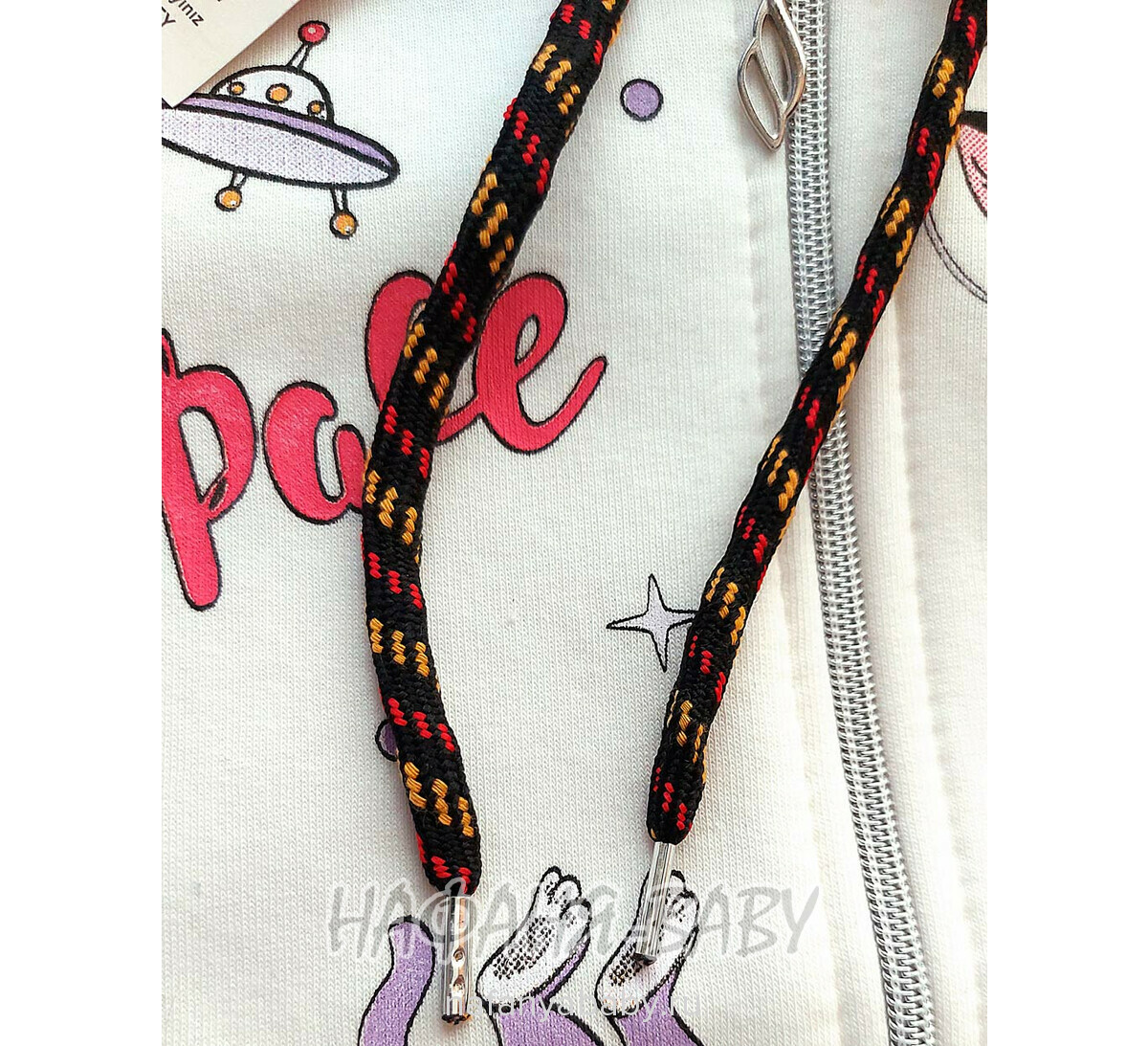 Теплая толстовка с капюшоном для девочки арт: 7910, 1-4 года, цвет кремовый, Турция