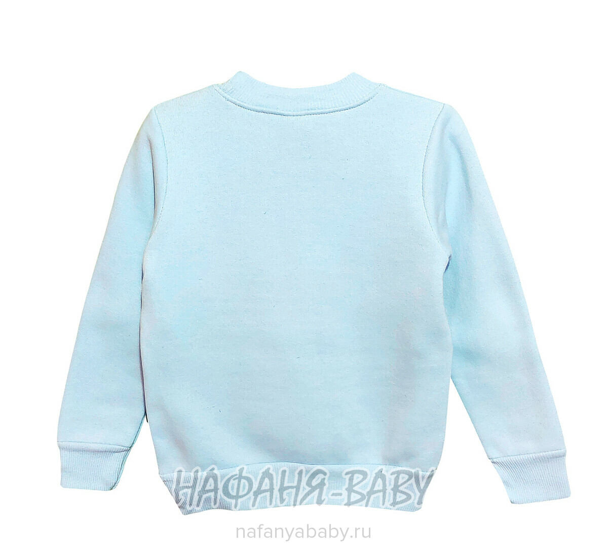 Свитшот для девочки NARMINI Турция, утепленный футер 3 нитки, арт: 8016, 2-8 лет,цвет голубой, оптом Турция