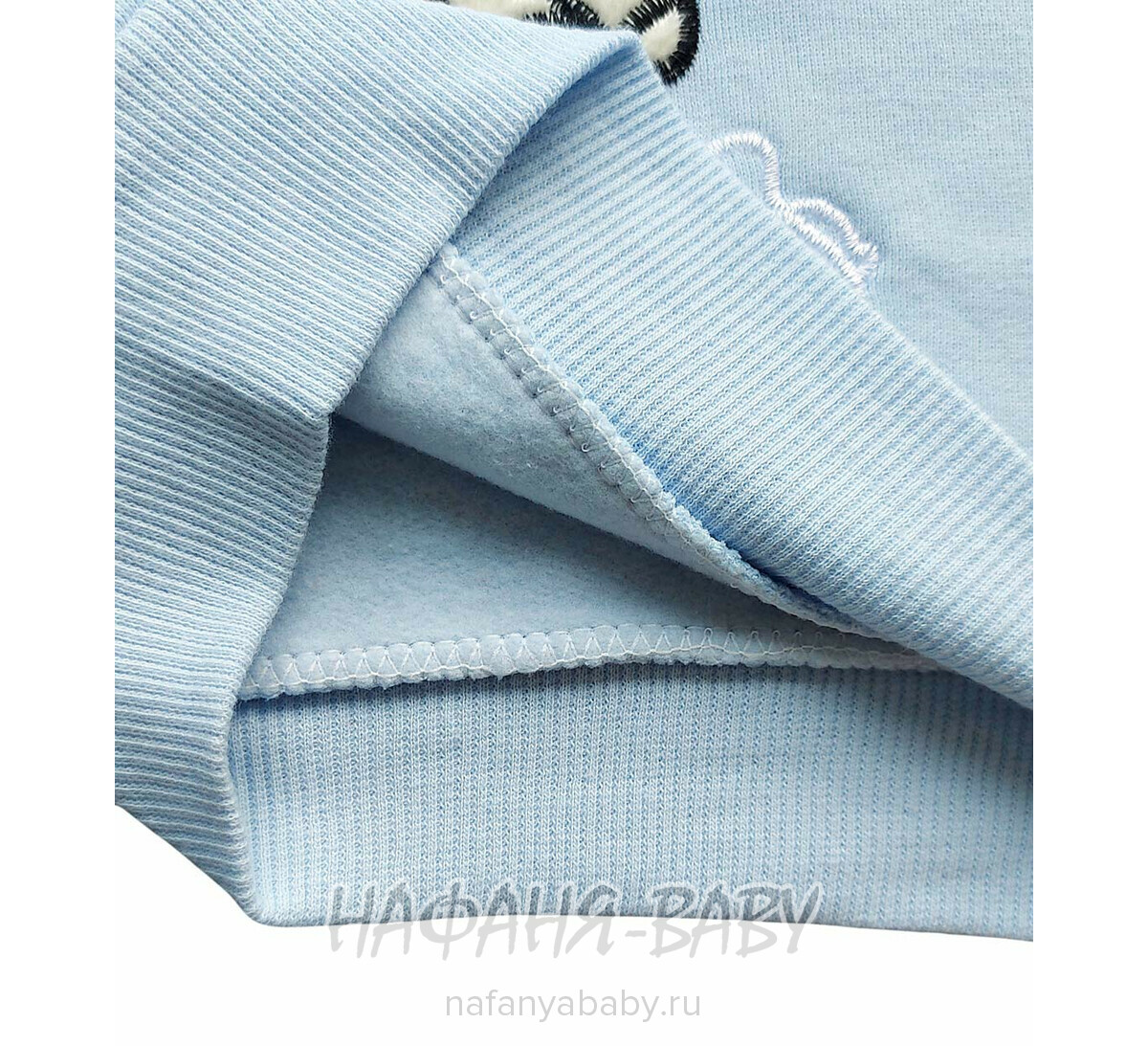 Свитшот для девочки NARMINI: утепленный футер 3 нитки, арт: 8016, 2-8 лет, цвет голубой, Турция