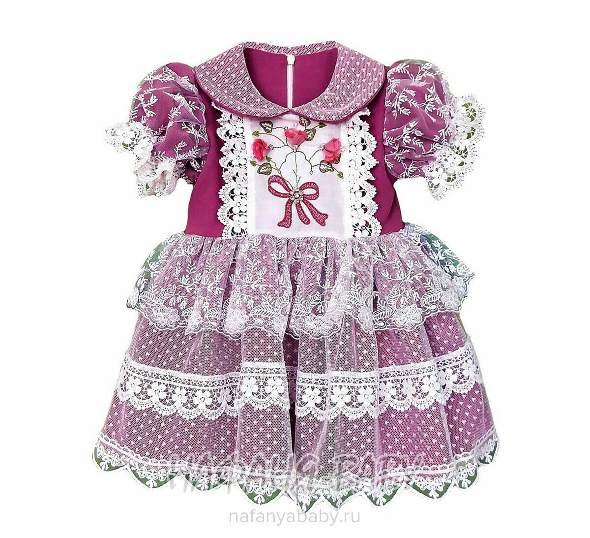 Нарядное платье A.Y.D. арт: 802, 1-4 года, цвет сиреневый, оптом Турция