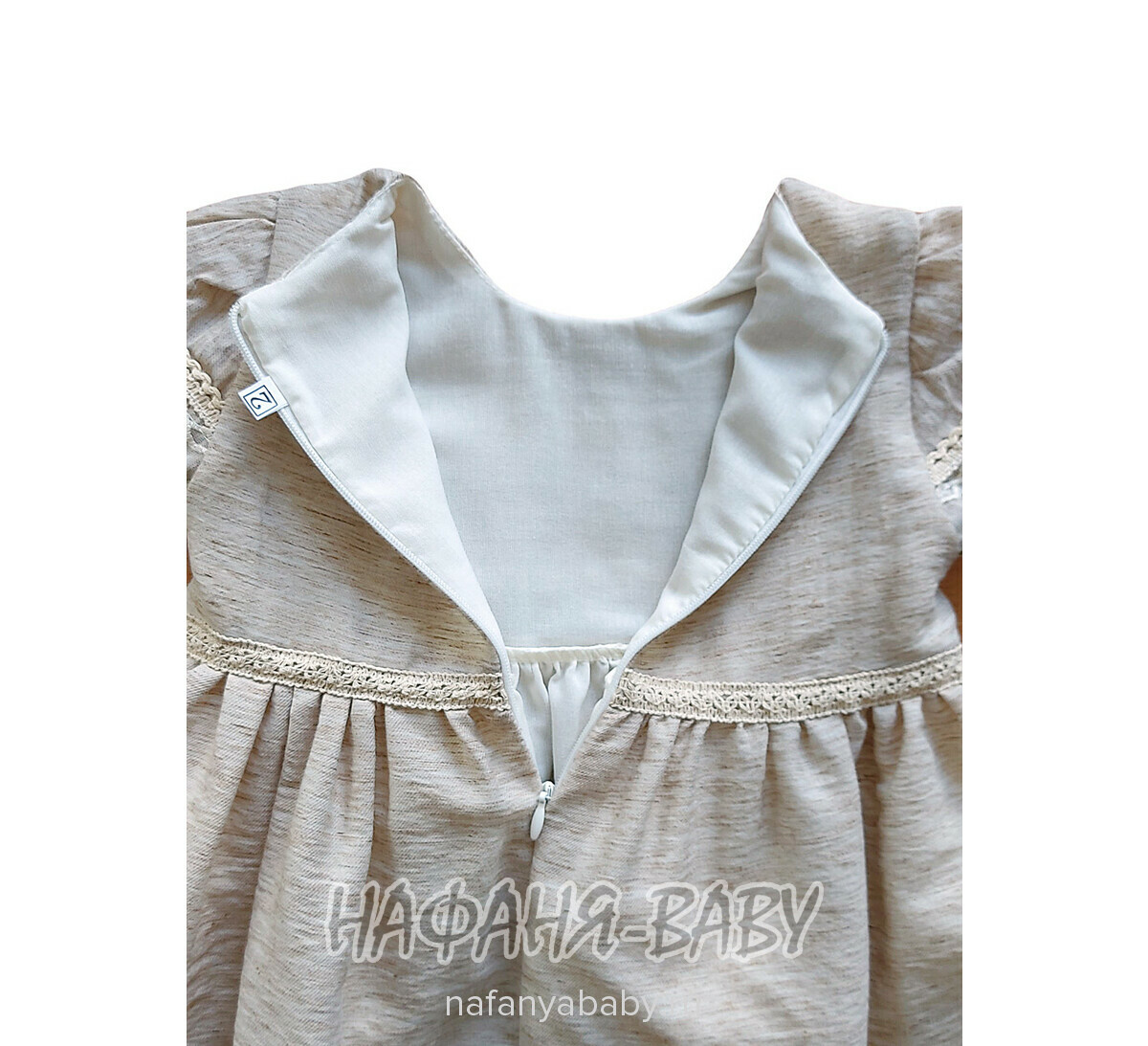 Нарядное платье A.Y.D. арт: 803, 1-4 года, цвет бежевый меланж, оптом Турция