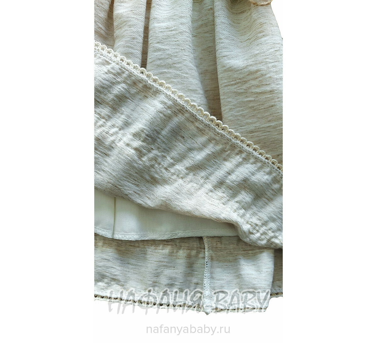 Нарядное платье A.Y.D. арт: 803, 1-4 года, цвет бежевый меланж, оптом Турция