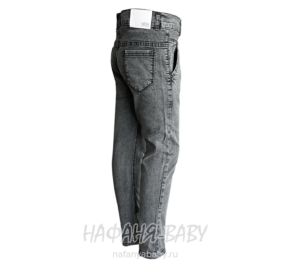 Подростковые джинсы MIYA арт: 8142 для девочки  11-15 лет, цвет черный, оптом Турция