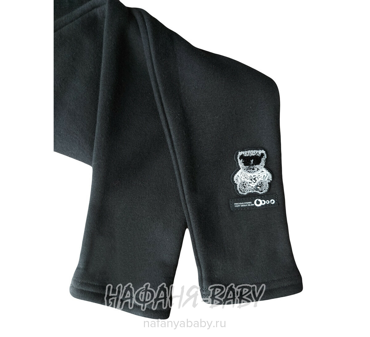 Детские лосины на флисе DUO арт: 819, 5-9 лет, 10-15 лет, цвет черный, оптом Китай (Пекин)