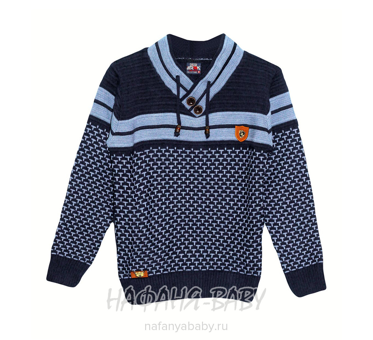 Вязанный пуловер для мальчика BERTAN арт: 851, 10-15 лет, молодежный, оптом Турция