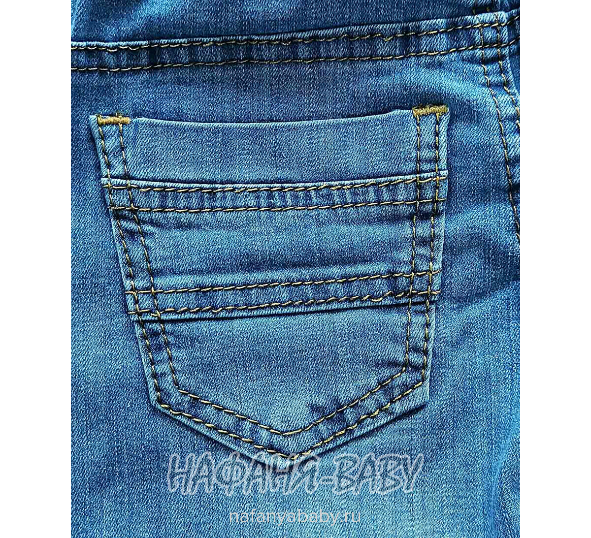 Детские джинсы - джоггеры VNR арт: 8524-1 для мальчика 6-7 лет, цвет синий, оптом Турция