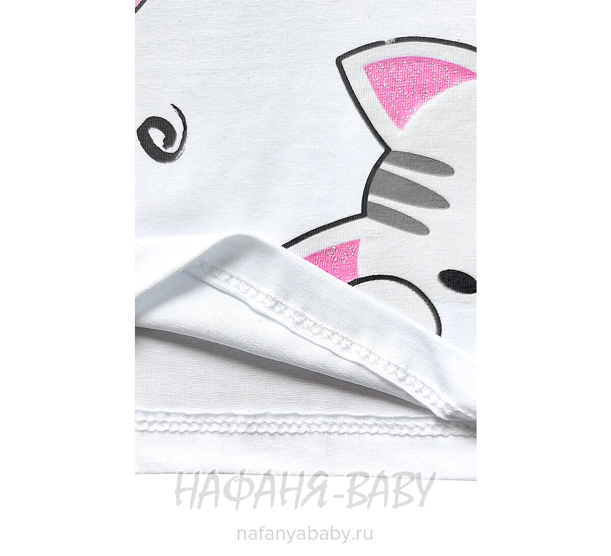 Футболка ОЗОРНЫЕ КОТЯТА BENINI арт: 8591, 1-4 года, 5-9 лет, цвет белый, оптом Турция