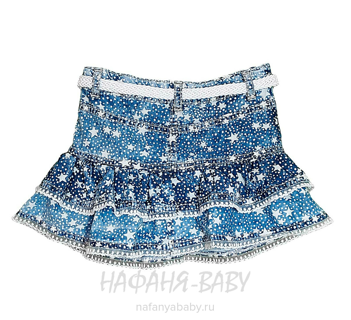 Купить детскую джинсовую юбку SANI (Турция) для девочки, арт: 9135, 2-5 лет, цвет синий