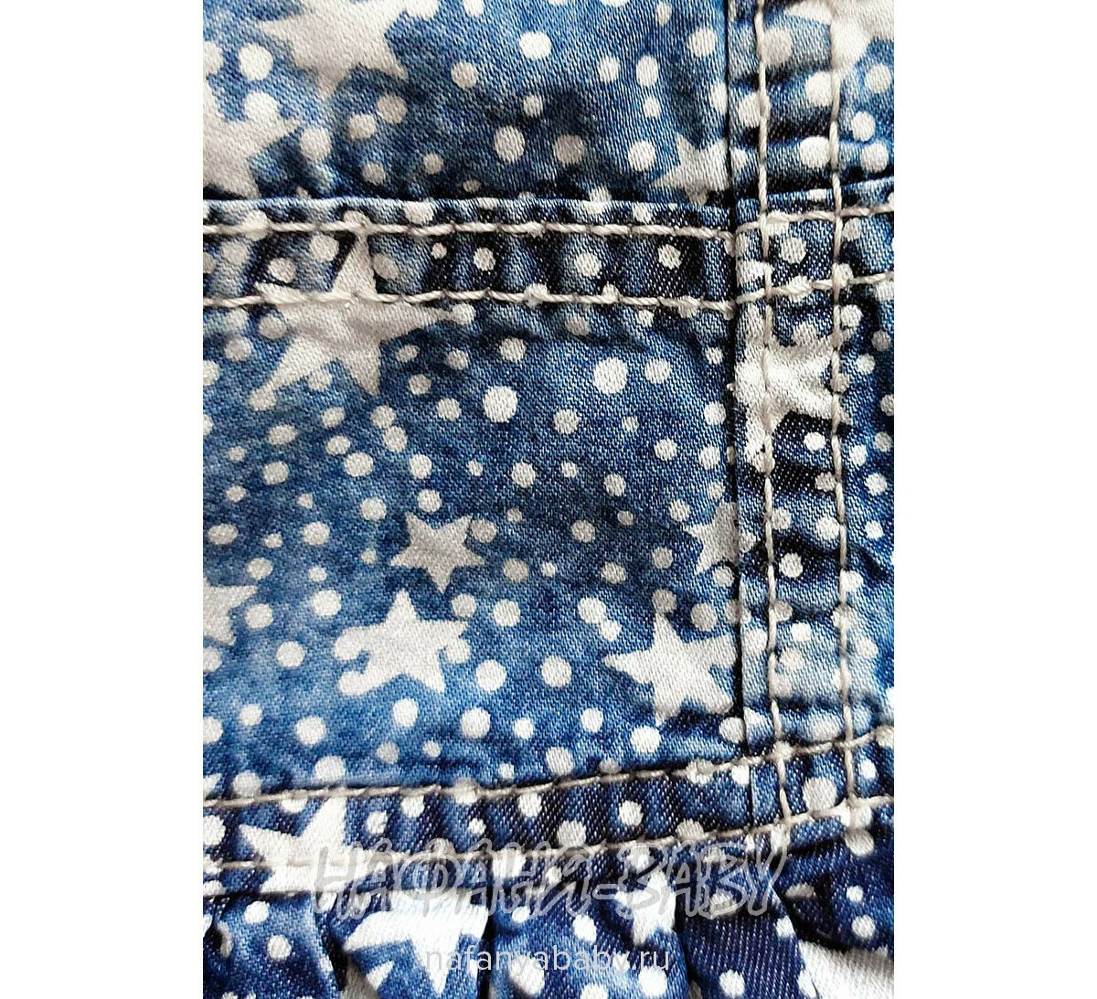 Купить детскую джинсовую юбку SANI (Турция) для девочки арт: 9135, 2-5 лет, цвет синий, оптом Турция