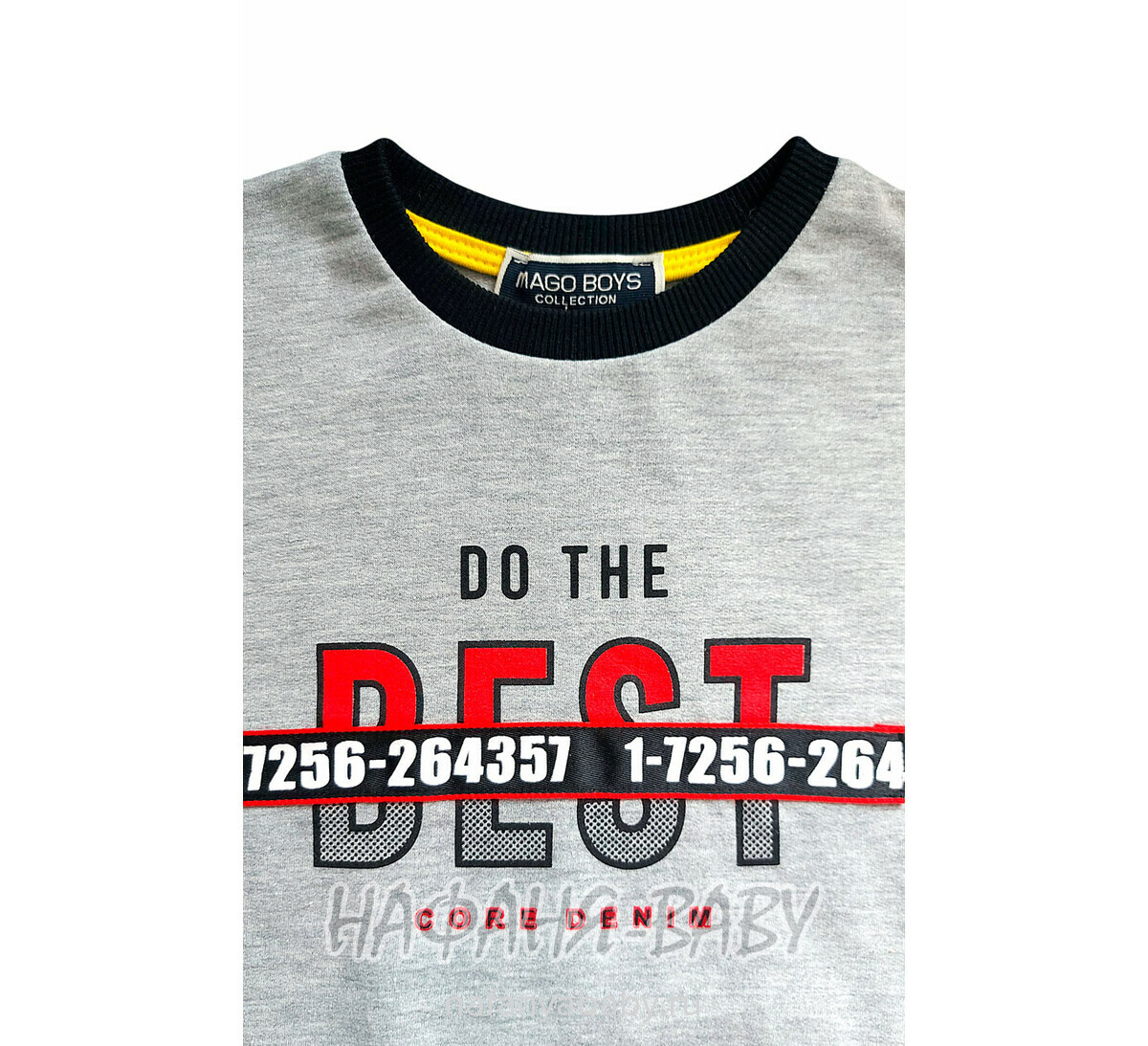 Подростковый свитшот MAGO, купить в интернет магазине Нафаня. арт: 9201 цвет серый меланж