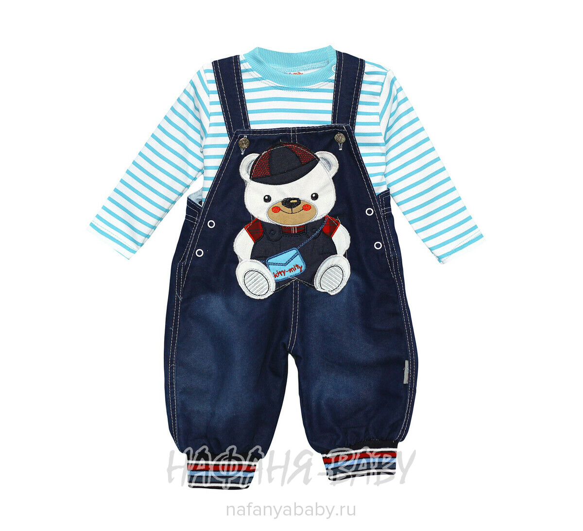 Детский костюм (кофта+джинсовый полукомбинезон) Kity & Mity арт: 920, 1-4 года, оптом Турция