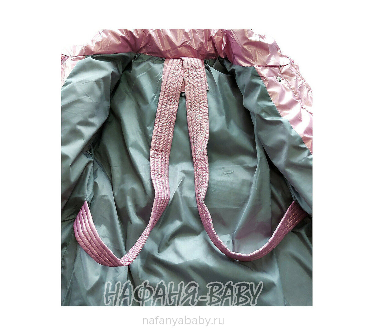 Зимняя удлиненная куртка  MAY JM арт: 9215, 5-9 лет, 10-15 лет, цвет чайная роза, оптом Китай (Пекин)