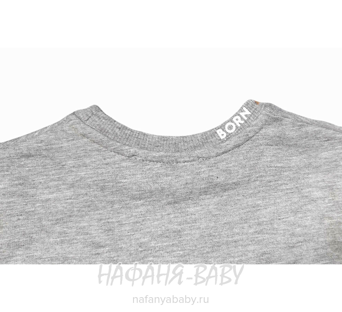 Детская толстовка MAGO для мальчика, футер, арт: 9256, 3-9 лет, цвет серый меланж, поштучно Турция