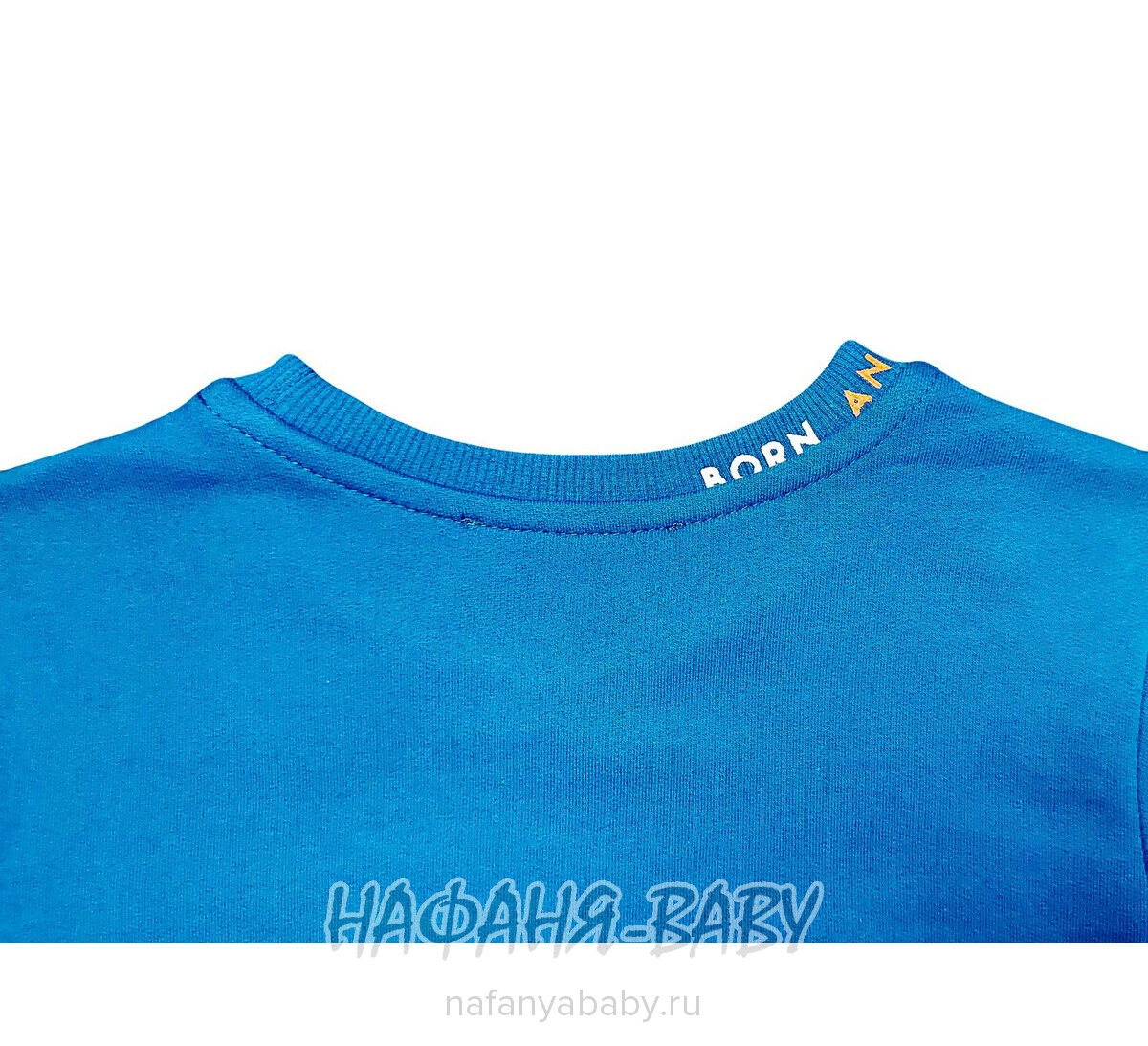 Детская толстовка MAGO для мальчика, футер, арт: 9256, 3-9 лет, цвет синий, оптом Турция