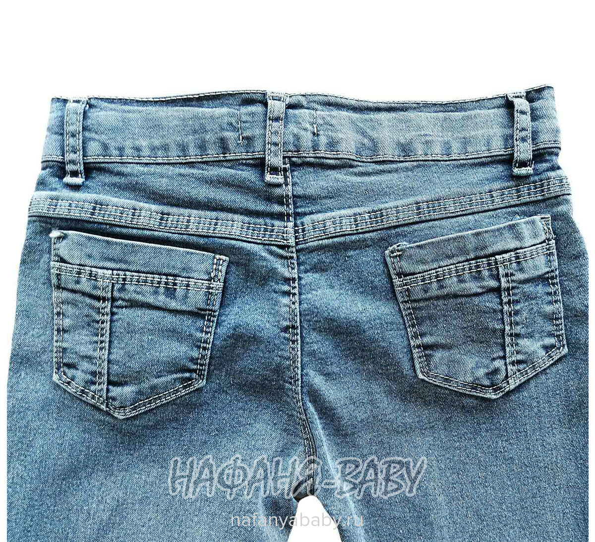 Купить детские джинсы slim TATI Jeans арт: 9268 для девочки 7-11 лет, цвет синий, оптом Турция