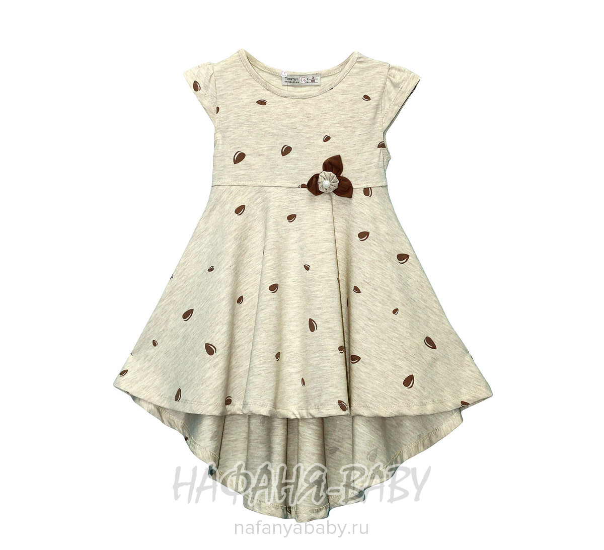 Детское трикотажное платье TOONTOY арт: 9308, 1-4 года, 5-9 лет, оптом Турция