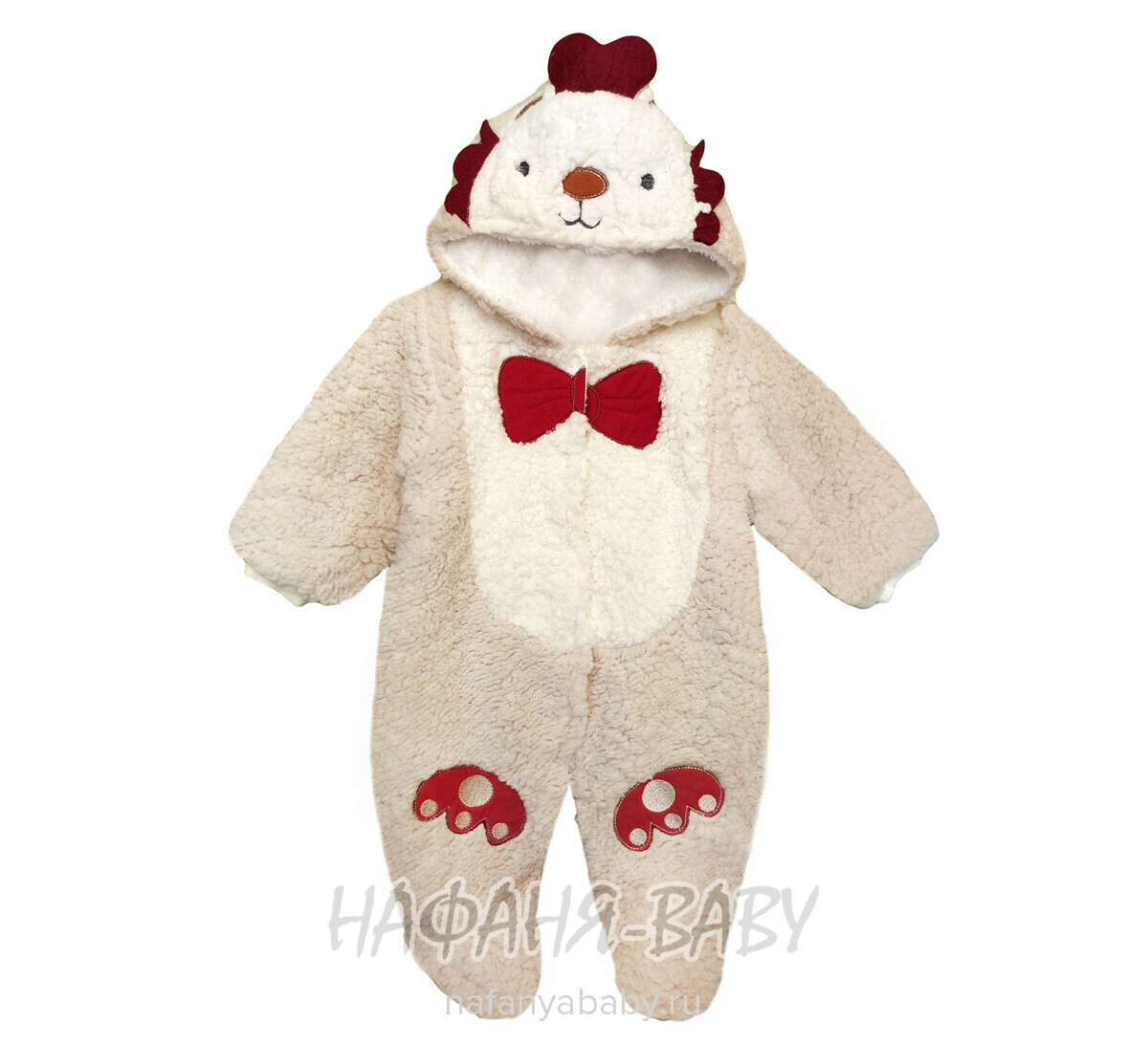 Теплый комбинезон из велсофта для малышей TEMIZ арт: 936, 0-12 мес, оптом Турция