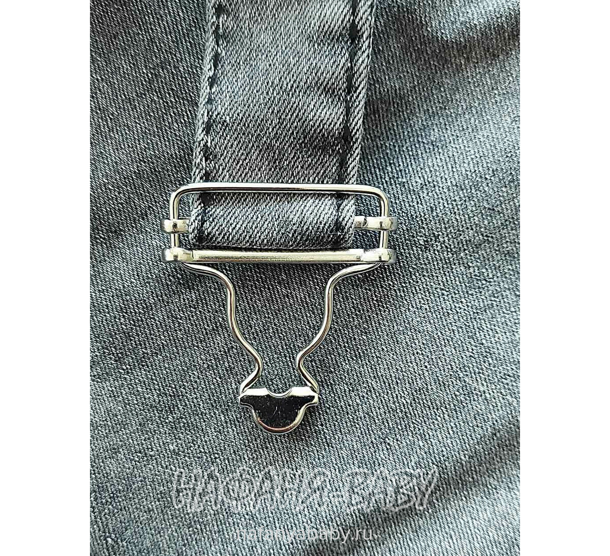 Купить джинсы на лямках TATI Jeans арт: 9602 для девочки 7-12 лет, цвет черный, оптом Турция