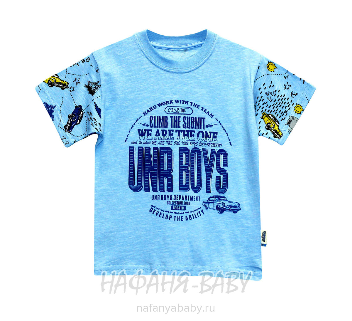 Детская футболка UNRULY арт: 2936, 5-9 лет, 1-4 года, цвет голубой, оптом Турция